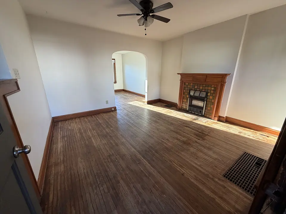 Living room at 639 Racine Ave